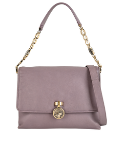 Monette Flap Top Handle, Leather, Purple, 35551, S, 2*
